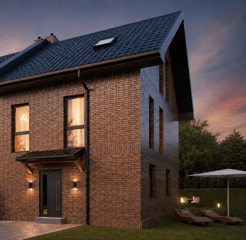 Tylko dwa domy i architektura, która wyróżnia się w okolicy